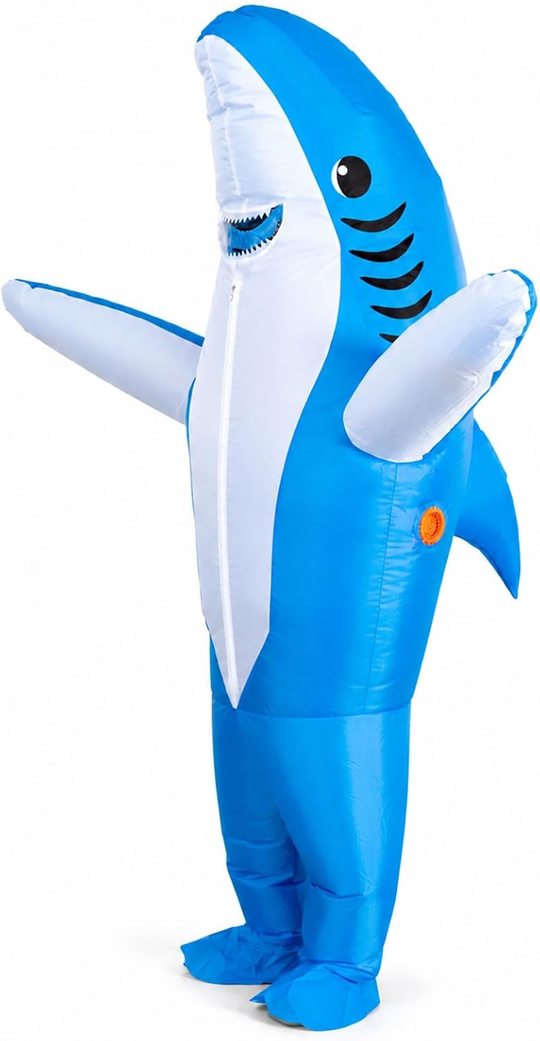 Certified Inflatable Costume Shark Game Cloth — WeirdThingsToBuy weird find