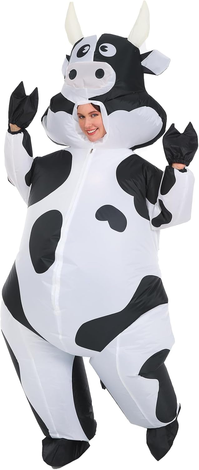 Certified Inflatable Cow Costume Full Body — WeirdThingsToBuy weird find