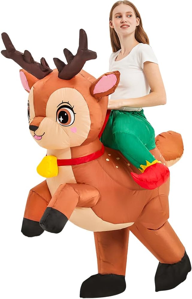 Certified Inflatable Reindeer Costume Adult Blow — WeirdThingsToBuy weird find