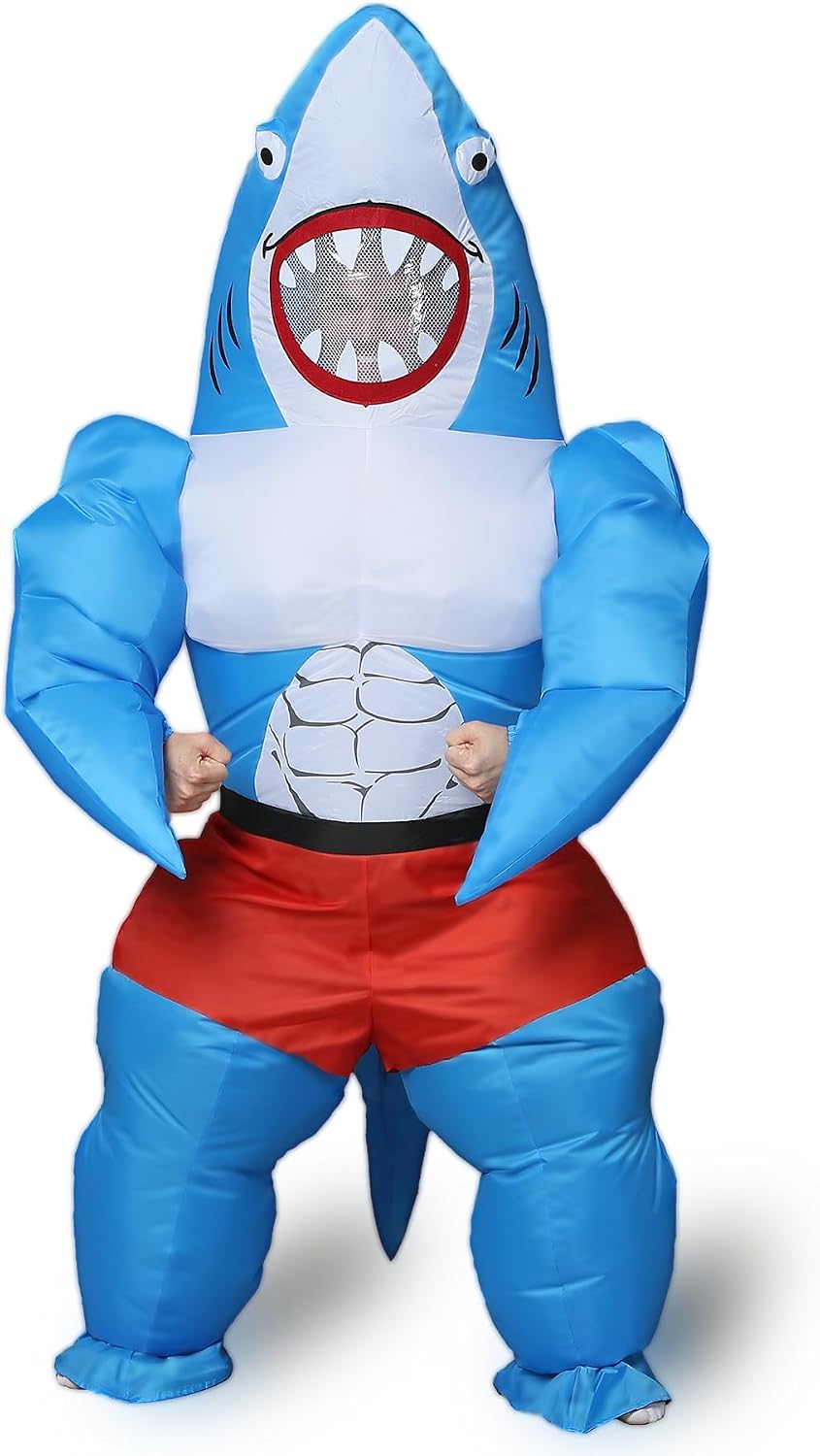 Certified Inflatable Shark Costume Funny Blow — WeirdThingsToBuy weird find