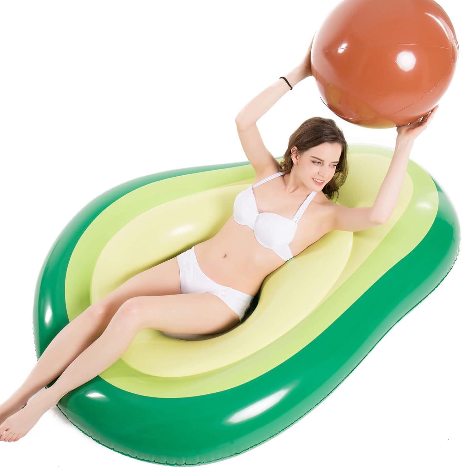 Certified Jasonwell Inflatable Avocado Pool Float — WeirdThingsToBuy weird find