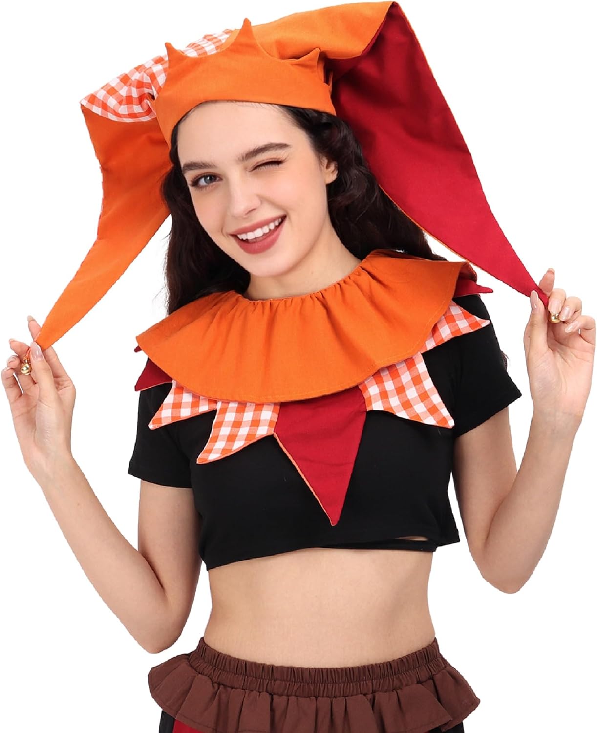 Certified Jester Costume Set Plaid Hat — WeirdThingsToBuy weird find