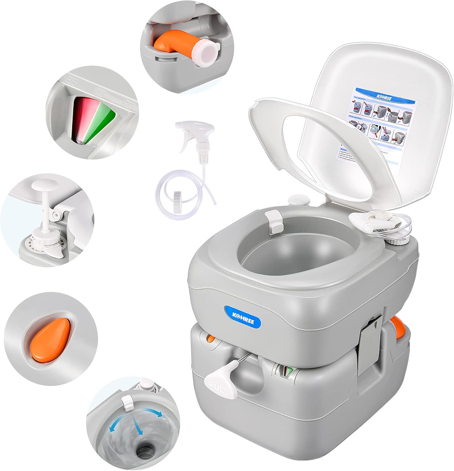 Certified Kohree Portable rv Toilet Large — WeirdThingsToBuy weird find