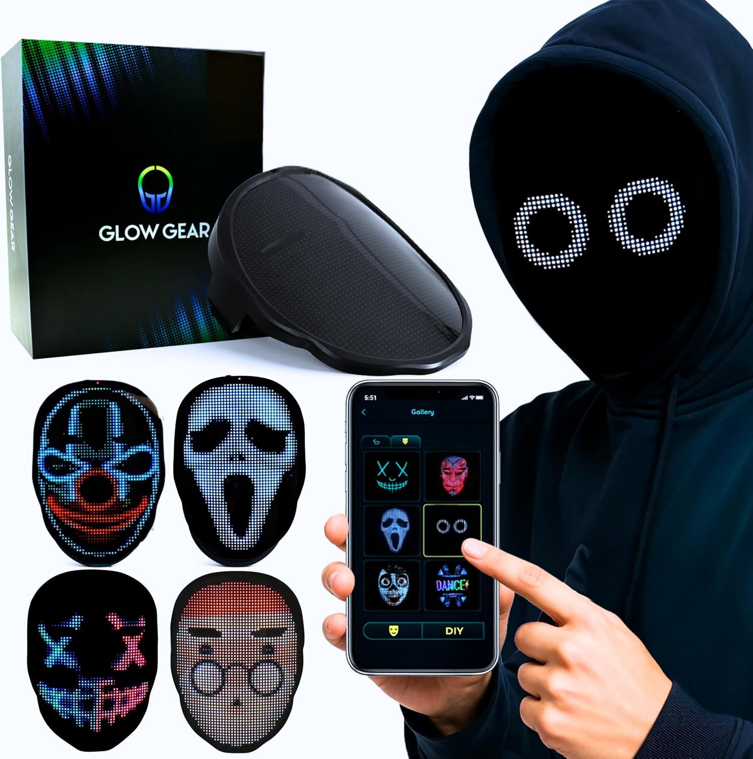 Certified Led Face Light up Mask — WeirdThingsToBuy weird find