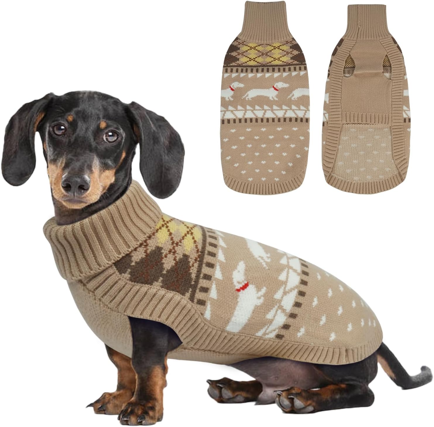 Certified Lelepet Mini Dachshund Sweater Turtleneck — WeirdThingsToBuy weird find