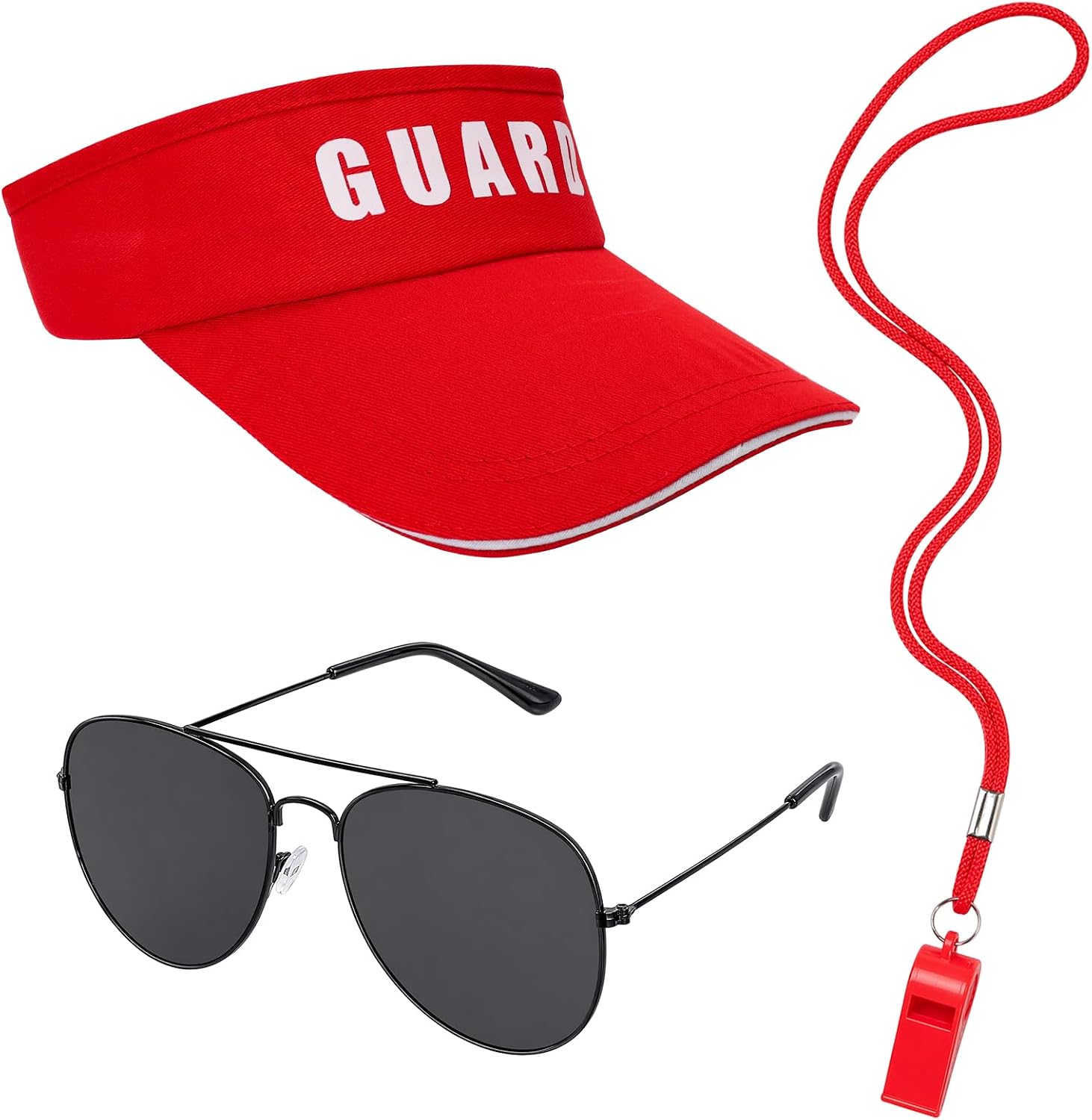 Certified Lifeguard Costume Set Visor Sunglasses — WeirdThingsToBuy weird find