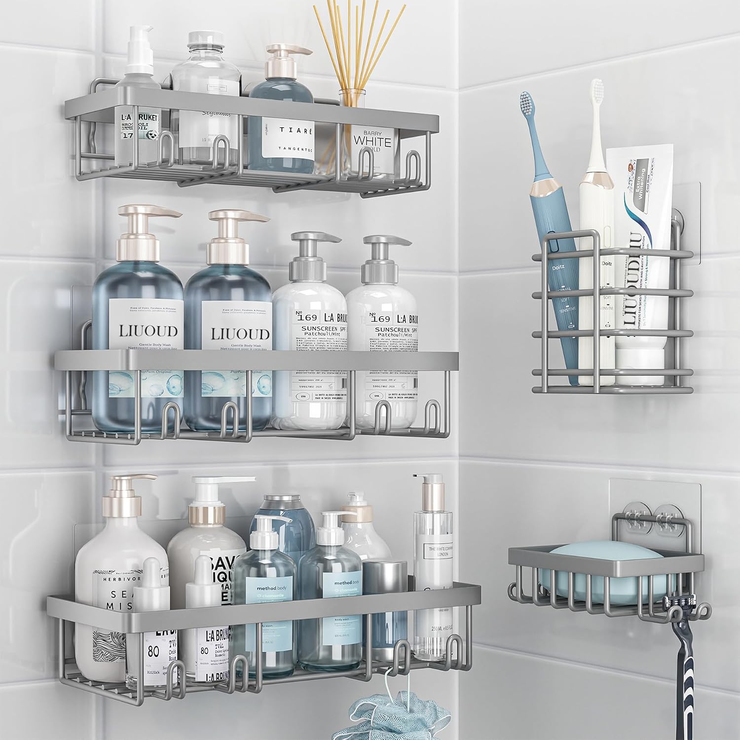 Certified Liuoud 5 Pack Shower Caddy — WeirdThingsToBuy weird find