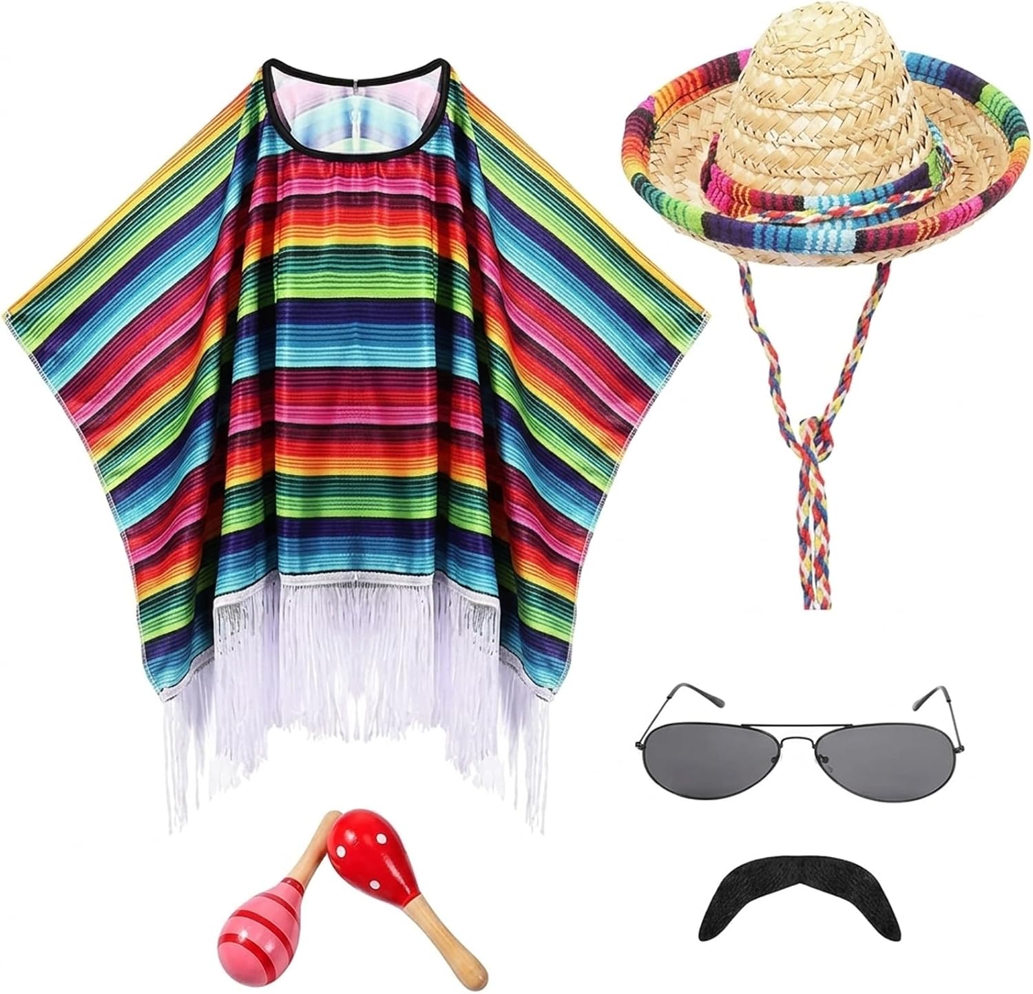 Certified Mexican Poncho & Sombrero Set — WeirdThingsToBuy weird find
