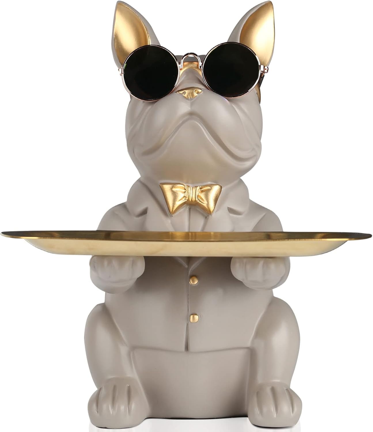 Certified Modern Decor Resin Gray Bulldog — WeirdThingsToBuy weird find