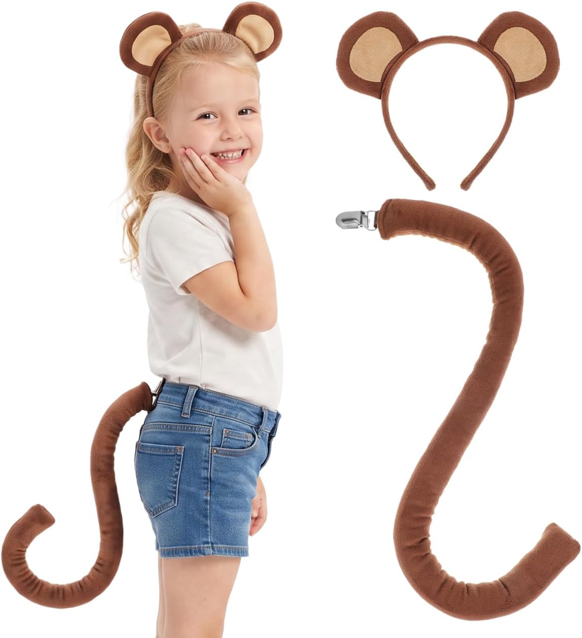 Certified Monkey Ear Headband & Tail — WeirdThingsToBuy weird find