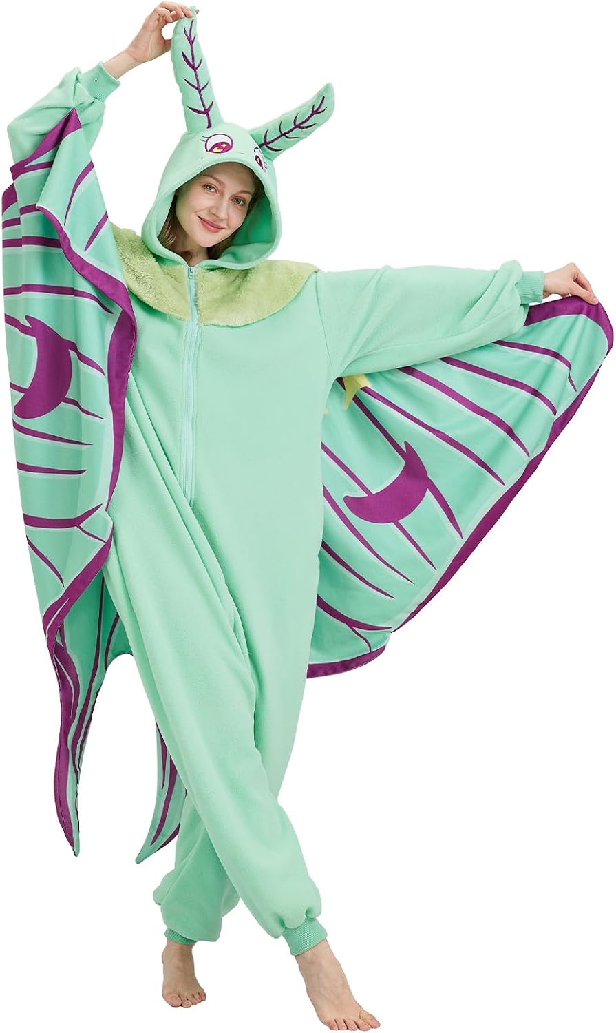 Certified Mothman Onesie Pajamas Adult Silk — WeirdThingsToBuy weird find