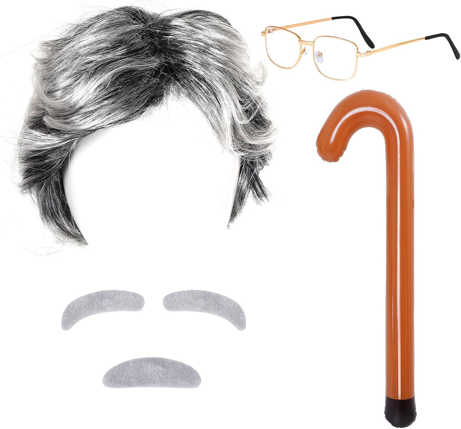 Certified Old Man Wig Glasses Set — WeirdThingsToBuy weird find