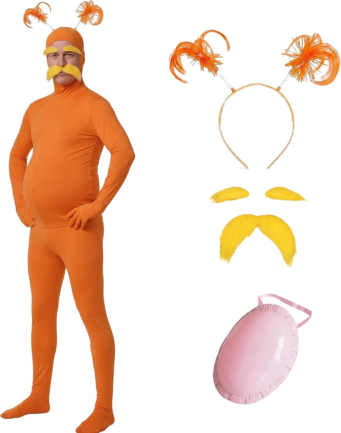 Certified Orange Costume Yellow Mustache & — WeirdThingsToBuy weird find