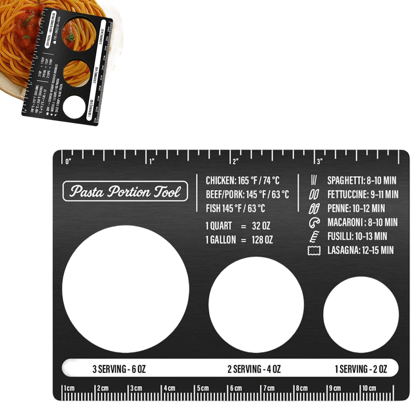 Certified Pasta Measurer Tool Stainless Steel — WeirdThingsToBuy weird find
