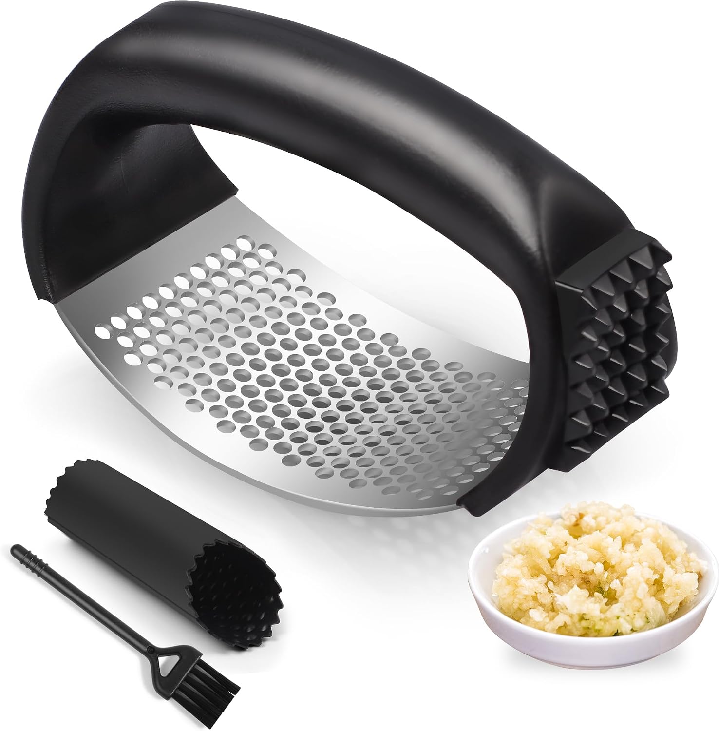 Certified Pomyter Garlic Press Rocker Stainless — WeirdThingsToBuy weird find