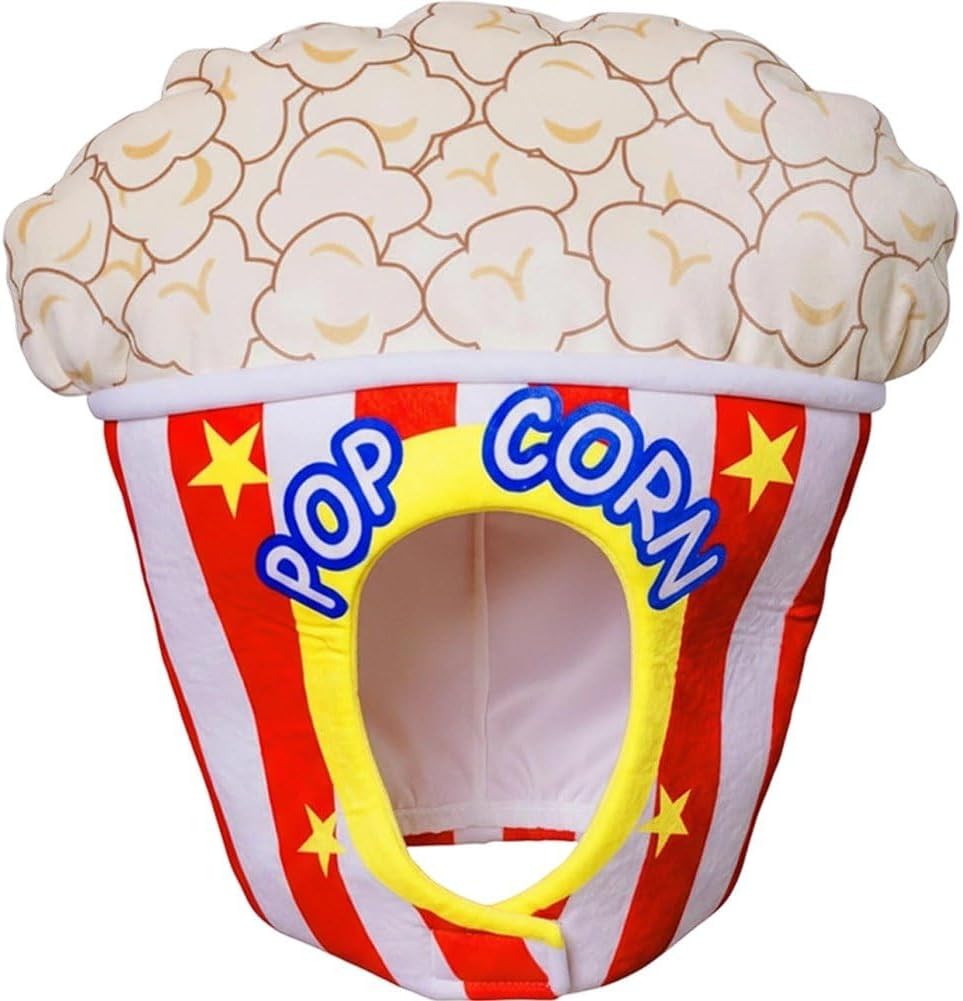 Certified Popcorn Bucket Headpiece Hat Novelty — WeirdThingsToBuy weird find