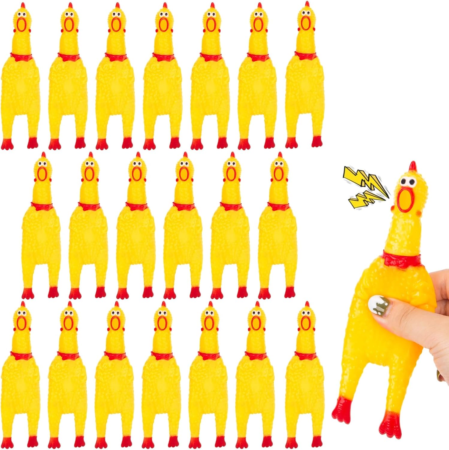 Certified Poplay 20 Squeaky Rubber Chickens — WeirdThingsToBuy weird find