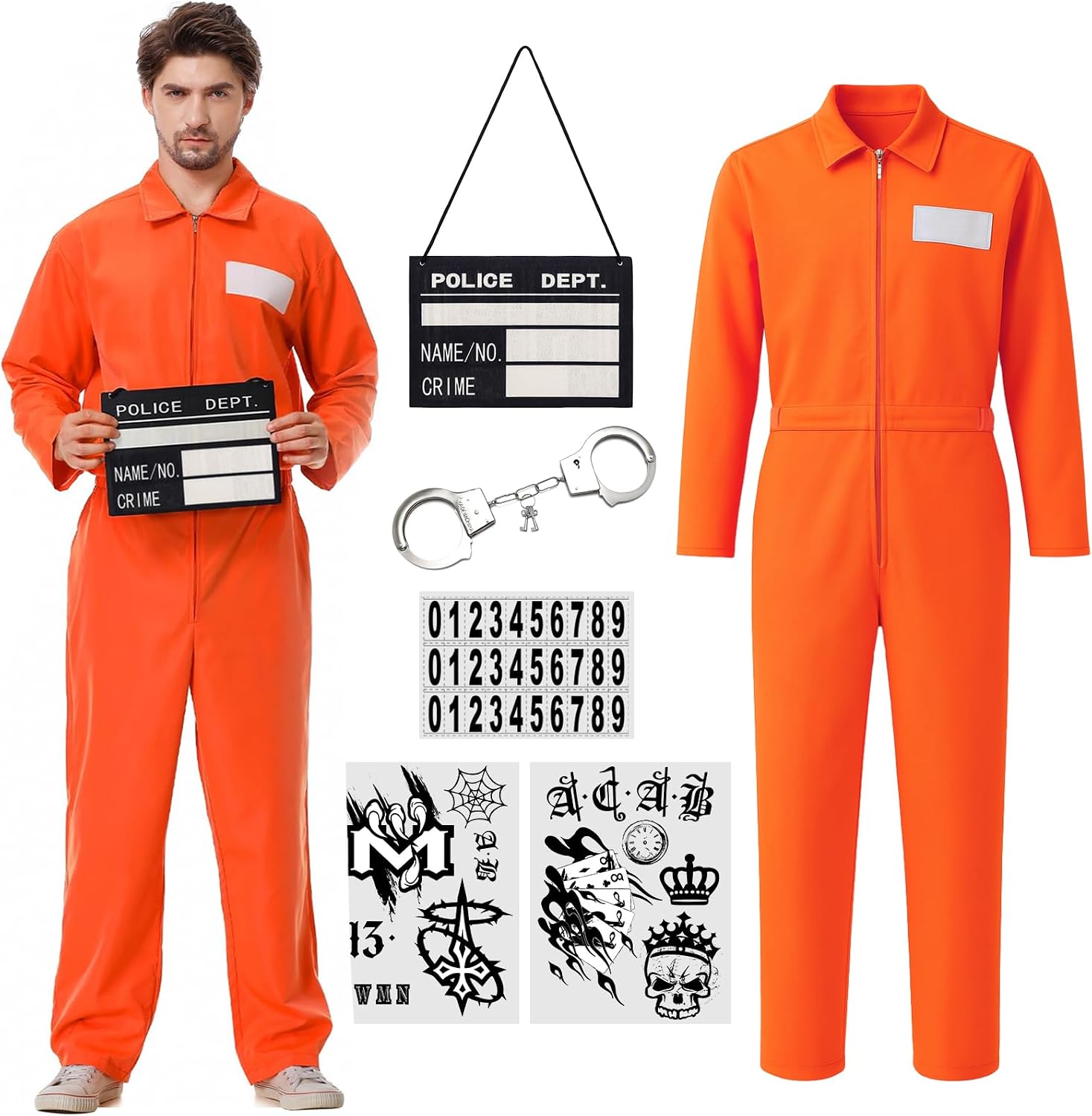 Certified Prisoner Jumpsuit Men Halloween Costume — WeirdThingsToBuy weird find