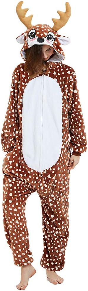 Certified Reindeer Costume Deer Onesie Adult — WeirdThingsToBuy weird find