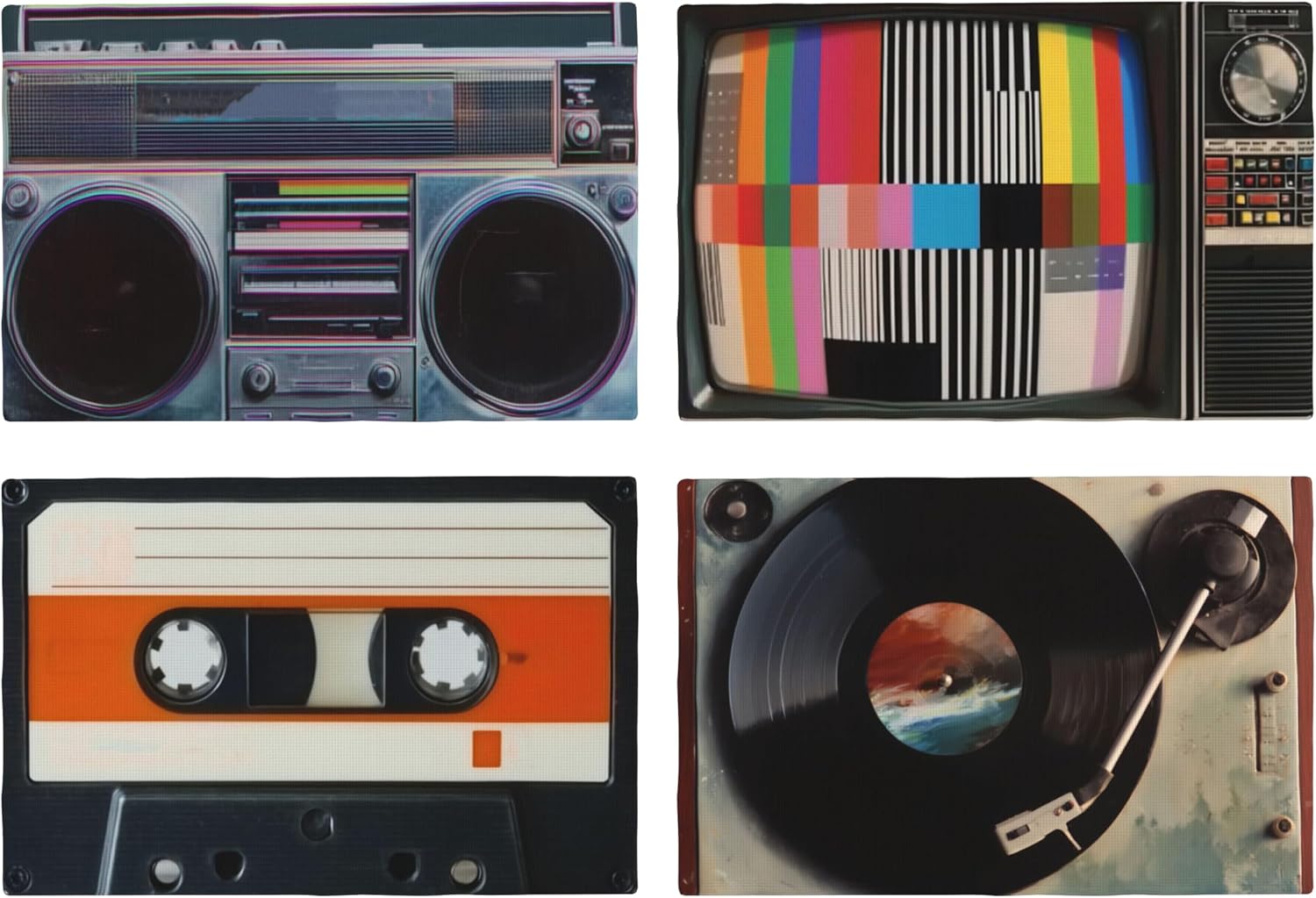 Certified Retro Cassette Records Table Placemats — WeirdThingsToBuy weird find