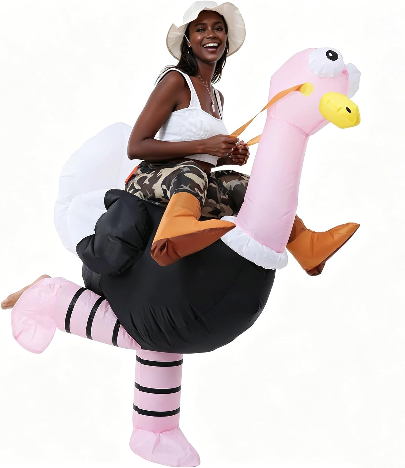 Certified Riding Ostrich Inflatable Costume Adult — WeirdThingsToBuy weird find