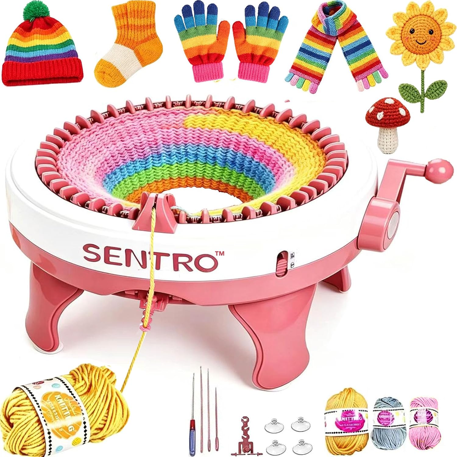 Certified Sentro 40 Needles Knitting Machine — WeirdThingsToBuy weird find