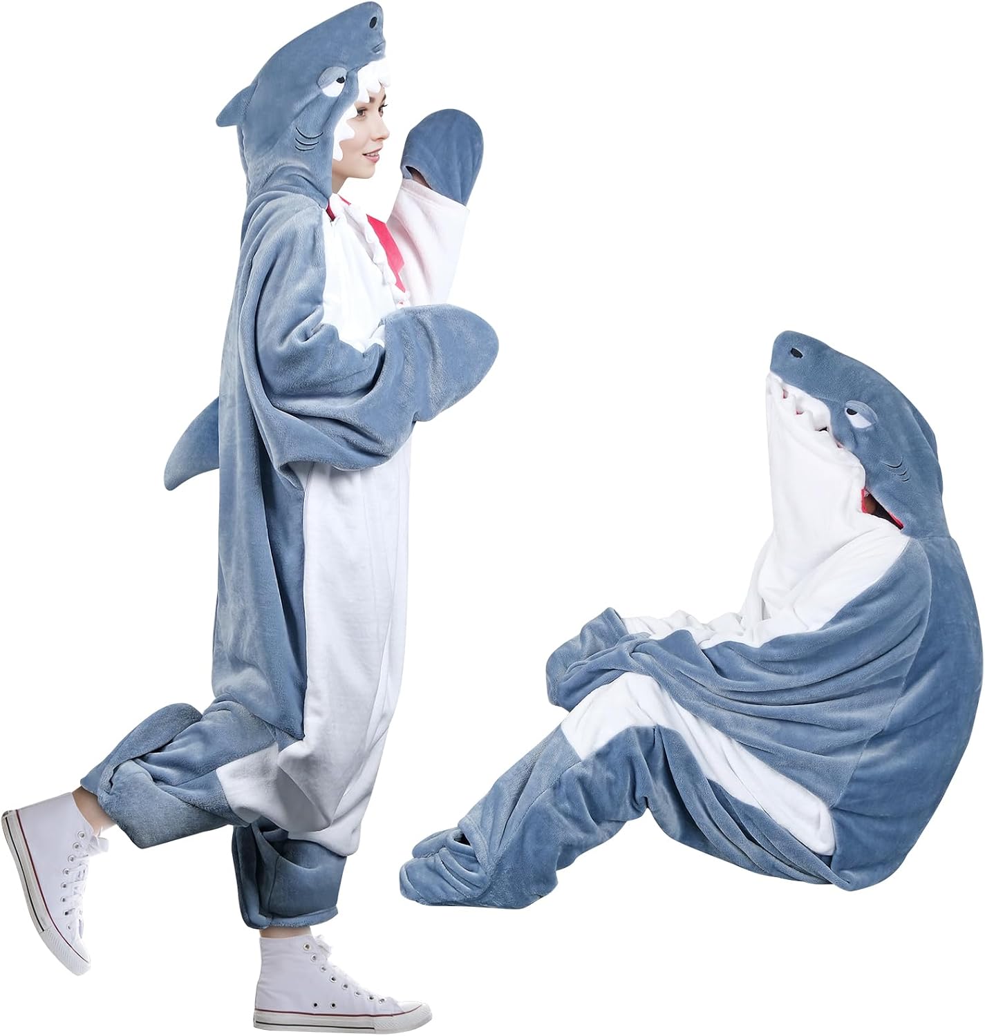 Certified Shark Blanket Hoodie Onesie Zipper — WeirdThingsToBuy weird find