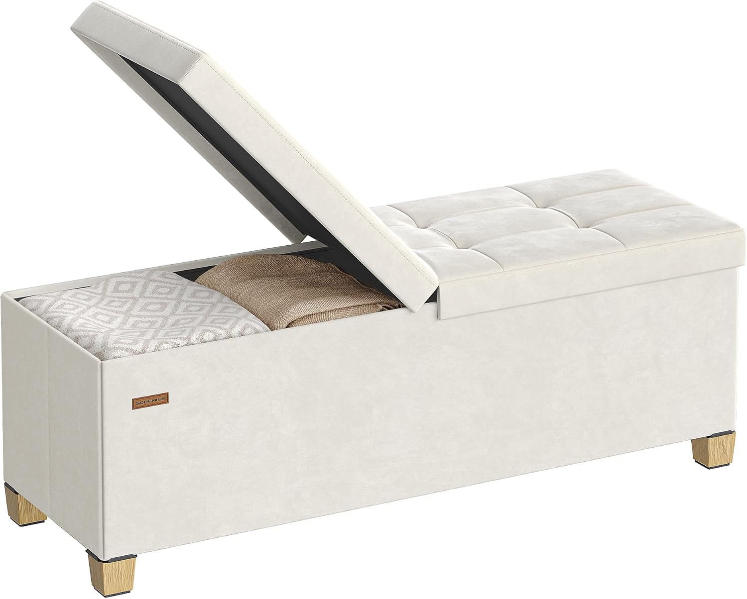 Certified Songmics Storage Ottoman Bench Legs — WeirdThingsToBuy weird find