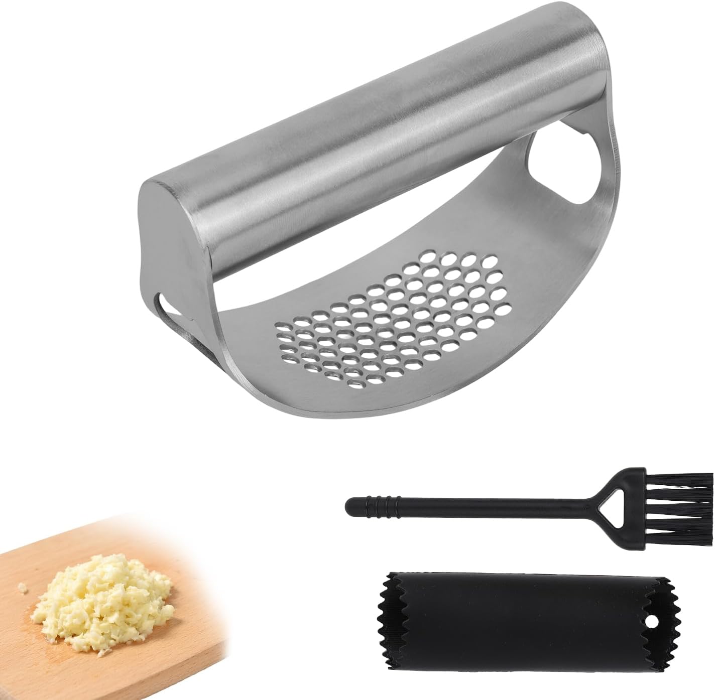 Certified Stainless Steel Hand Garlic Rocker — WeirdThingsToBuy weird find
