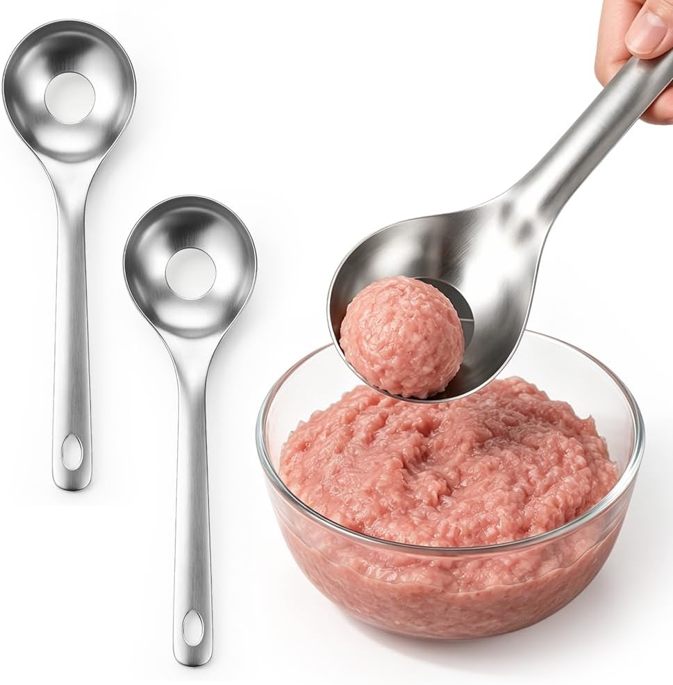 Certified Stainless Steel Meatball Maker Spoon — WeirdThingsToBuy weird find
