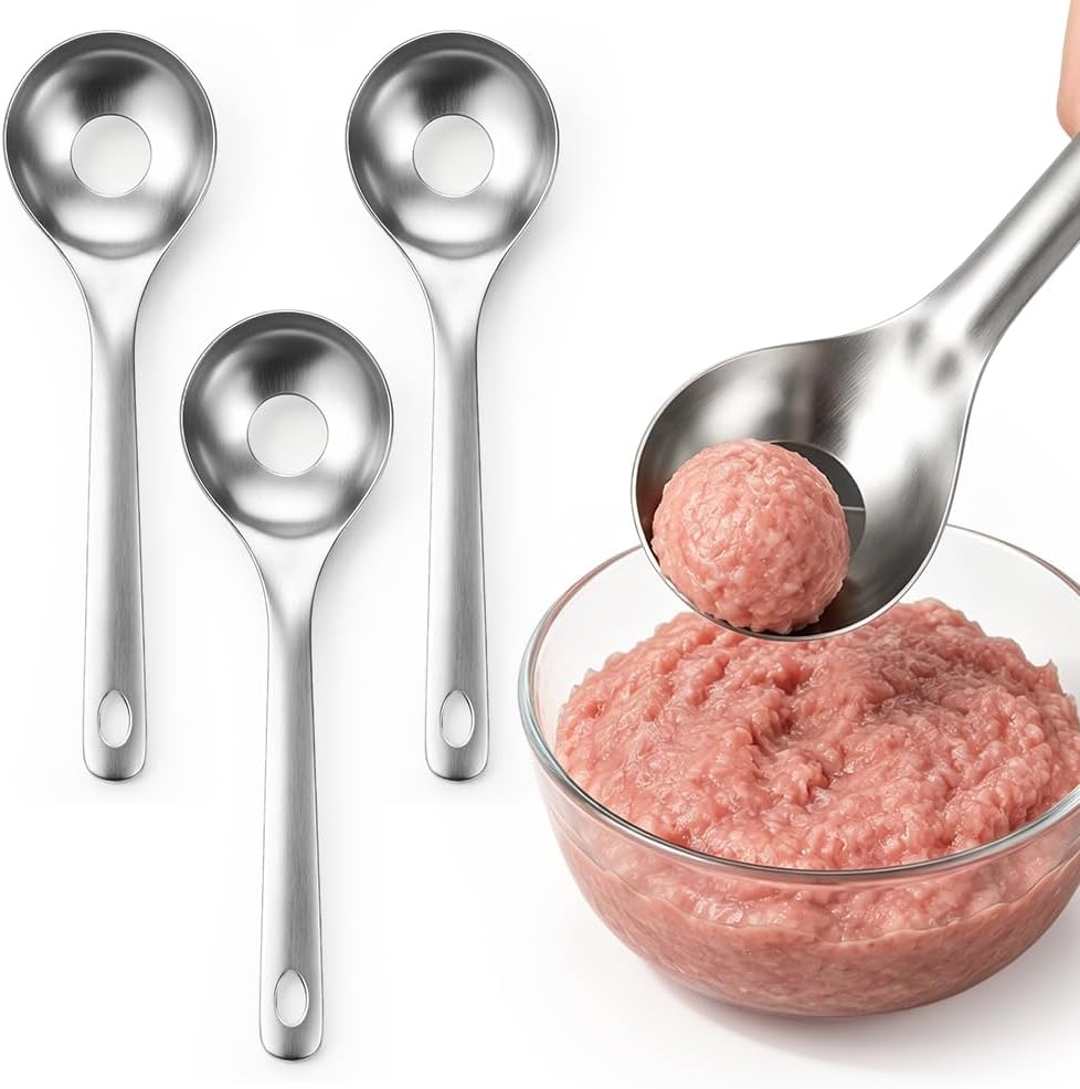 Certified Stainless Steel Meatball Maker Spoon — WeirdThingsToBuy weird find
