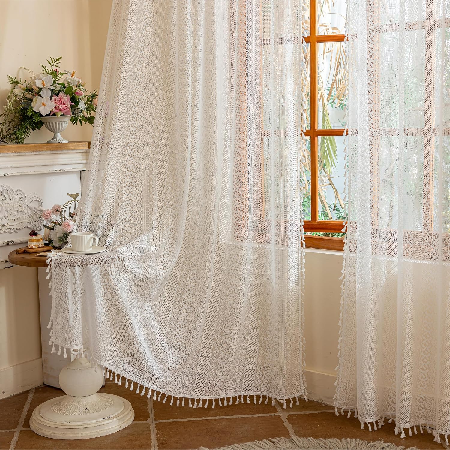 Certified Sutuo Home Boho Lace Curtains — WeirdThingsToBuy weird find
