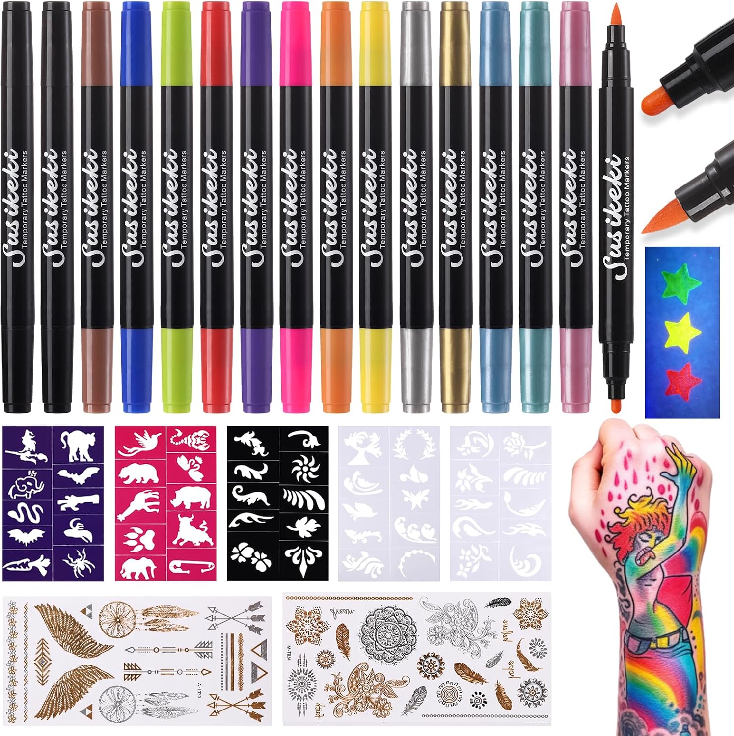 Certified Temporary Tattoo Markers Skin 15 — WeirdThingsToBuy weird find