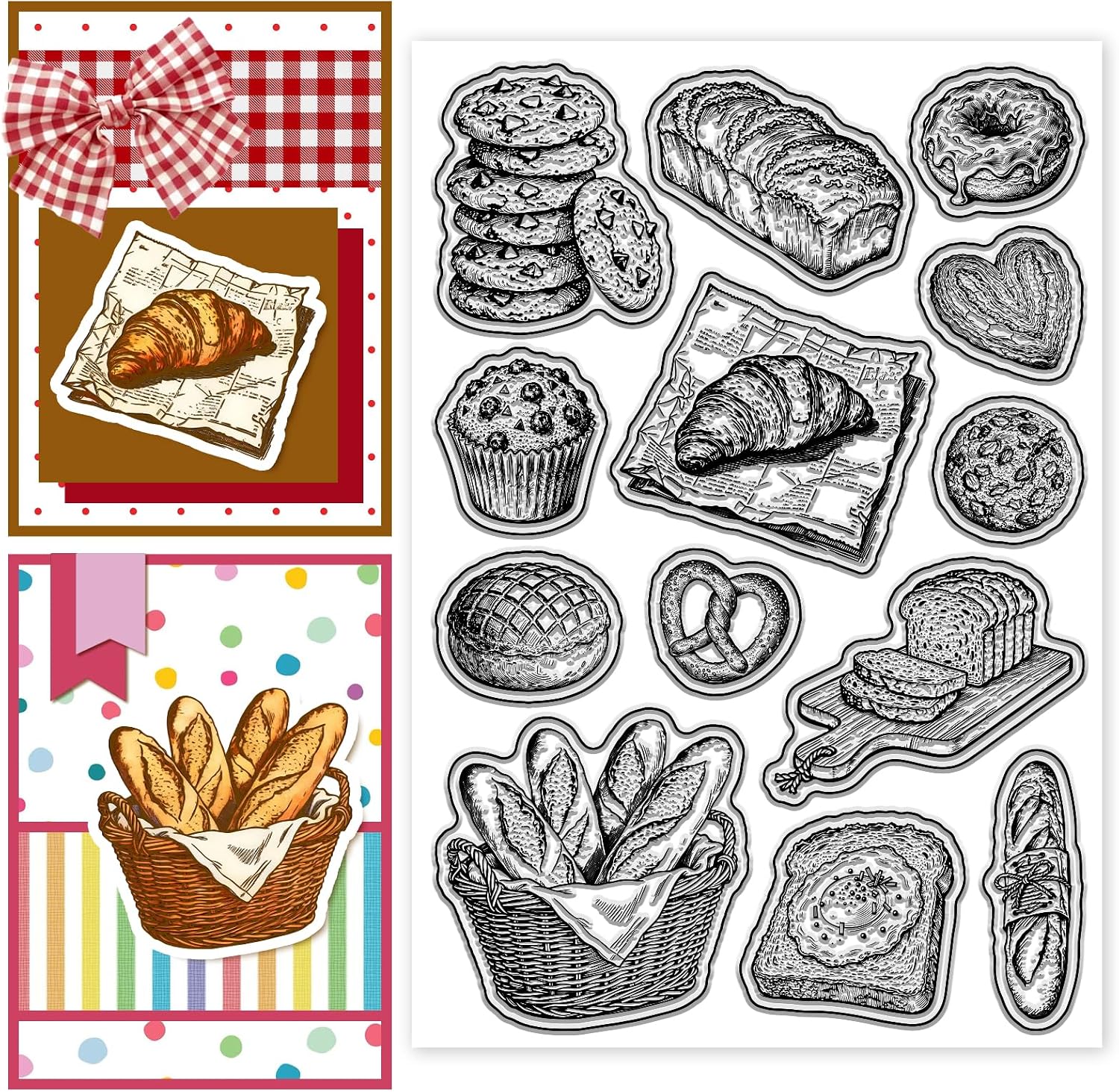 Certified Toast Pattern Clear Stamps Baked — WeirdThingsToBuy weird find