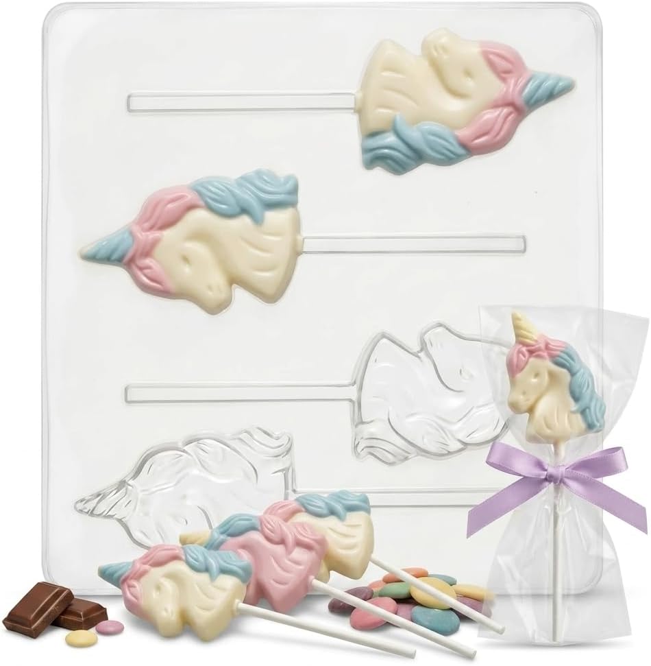 Certified Unicorn Head Lollipop Chocolate Candy — WeirdThingsToBuy weird find