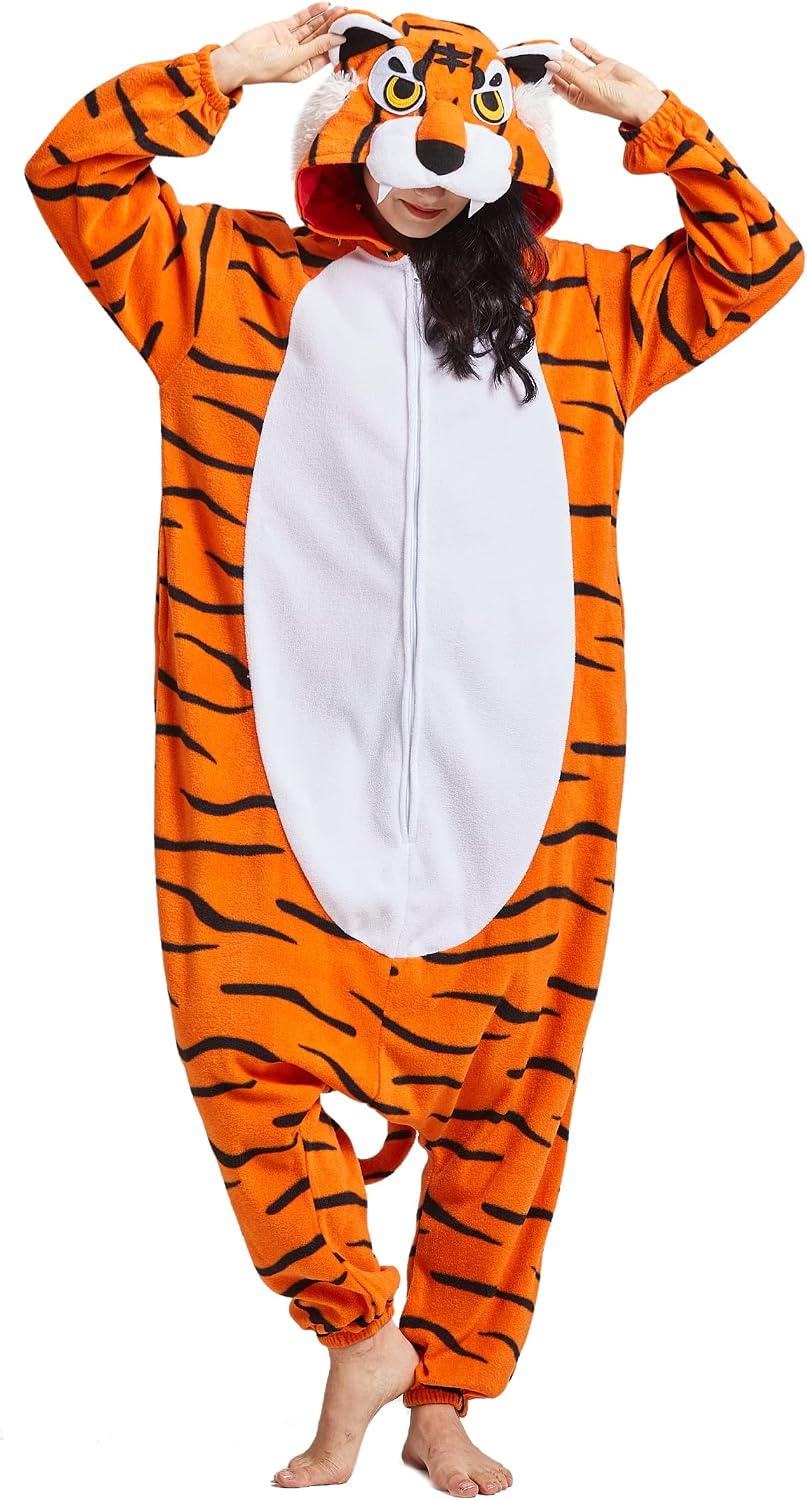 Certified Unisex Tiger Costume Adult Onesie — WeirdThingsToBuy weird find