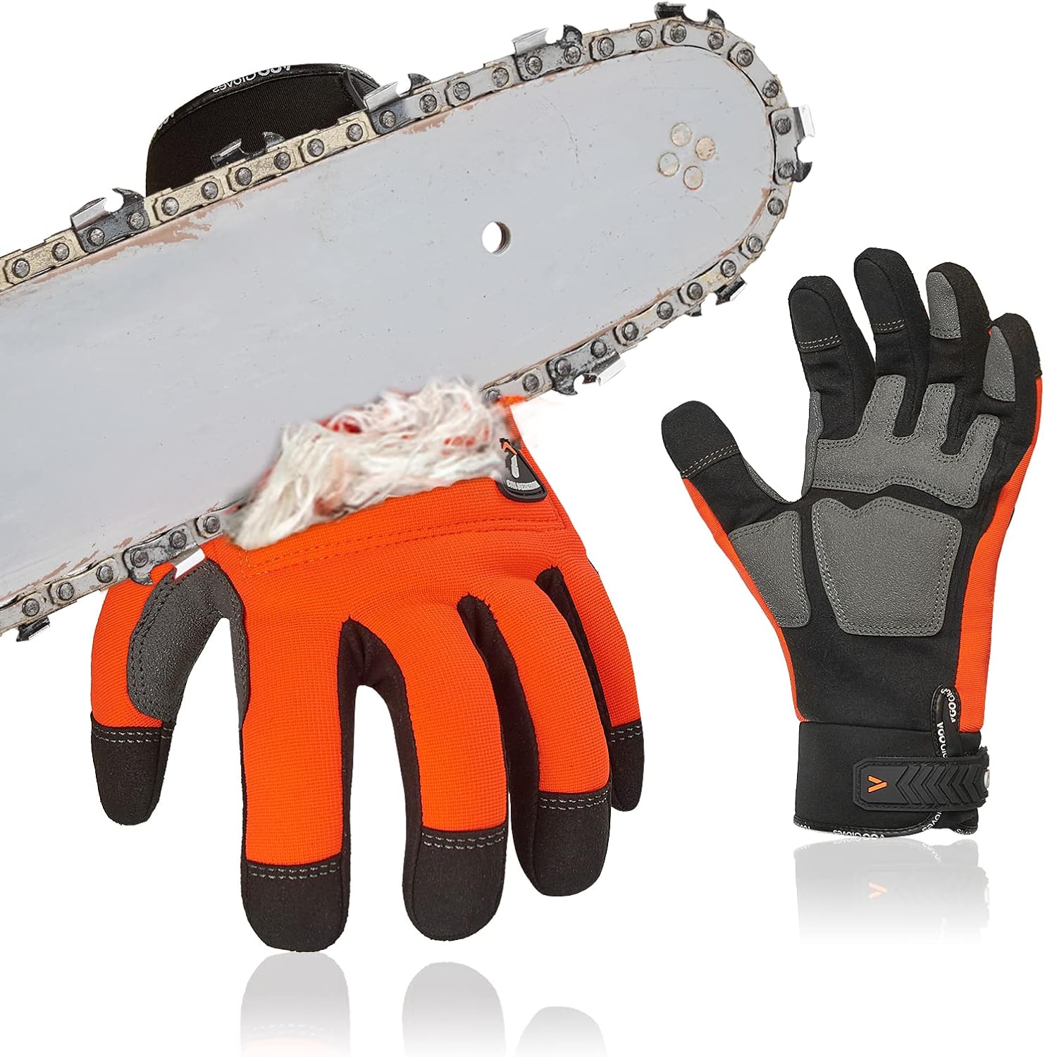 Certified Vgo Leather Chainsaw Gloves Both — WeirdThingsToBuy weird find