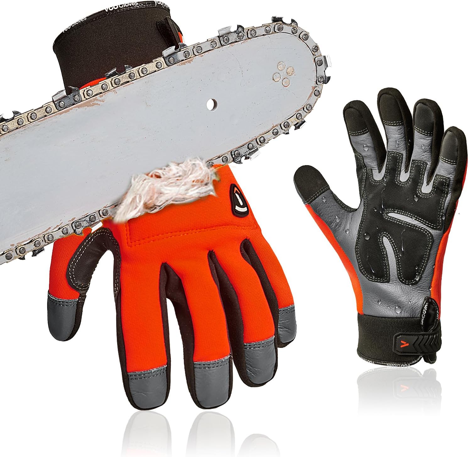 Certified Vgo Leather Chainsaw Gloves Both — WeirdThingsToBuy weird find