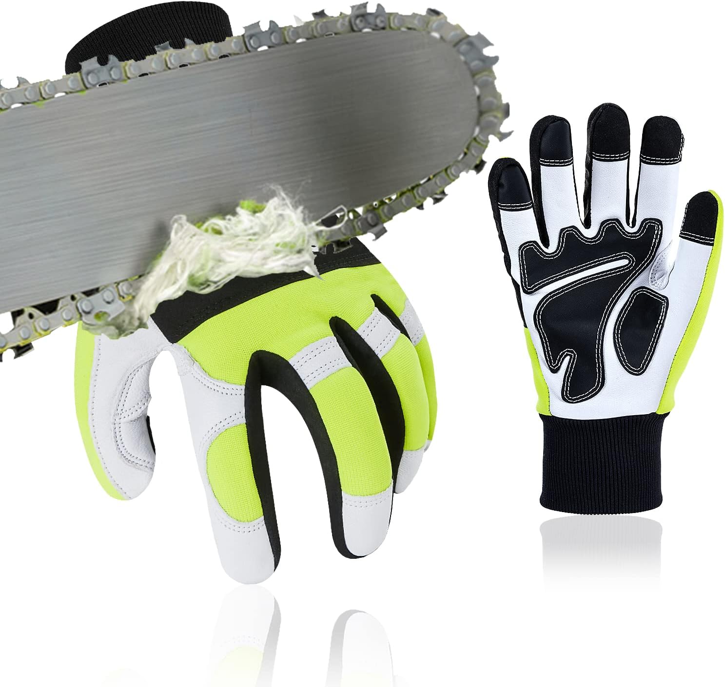 Certified Vgo Leather Chainsaw Gloves Left — WeirdThingsToBuy weird find