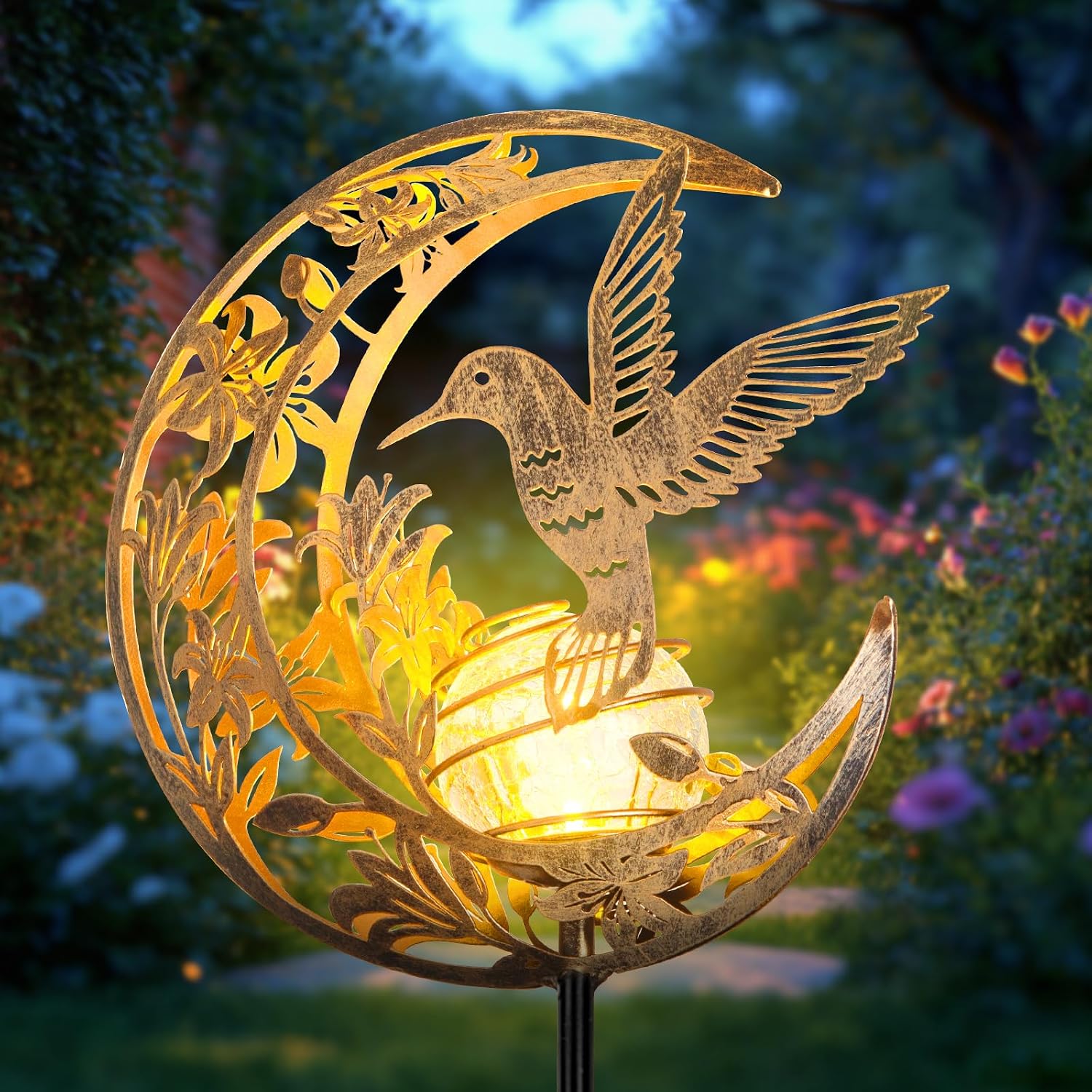 Certified Waterproof Outdoor Solar Light Hummingbird — WeirdThingsToBuy weird find