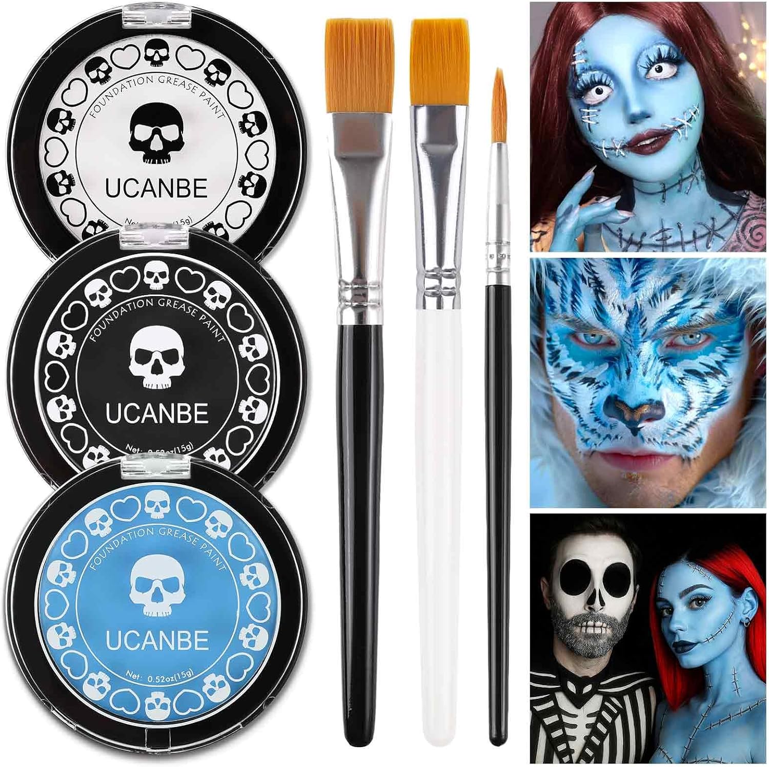 Certified White Black Light Blue Face — WeirdThingsToBuy weird find