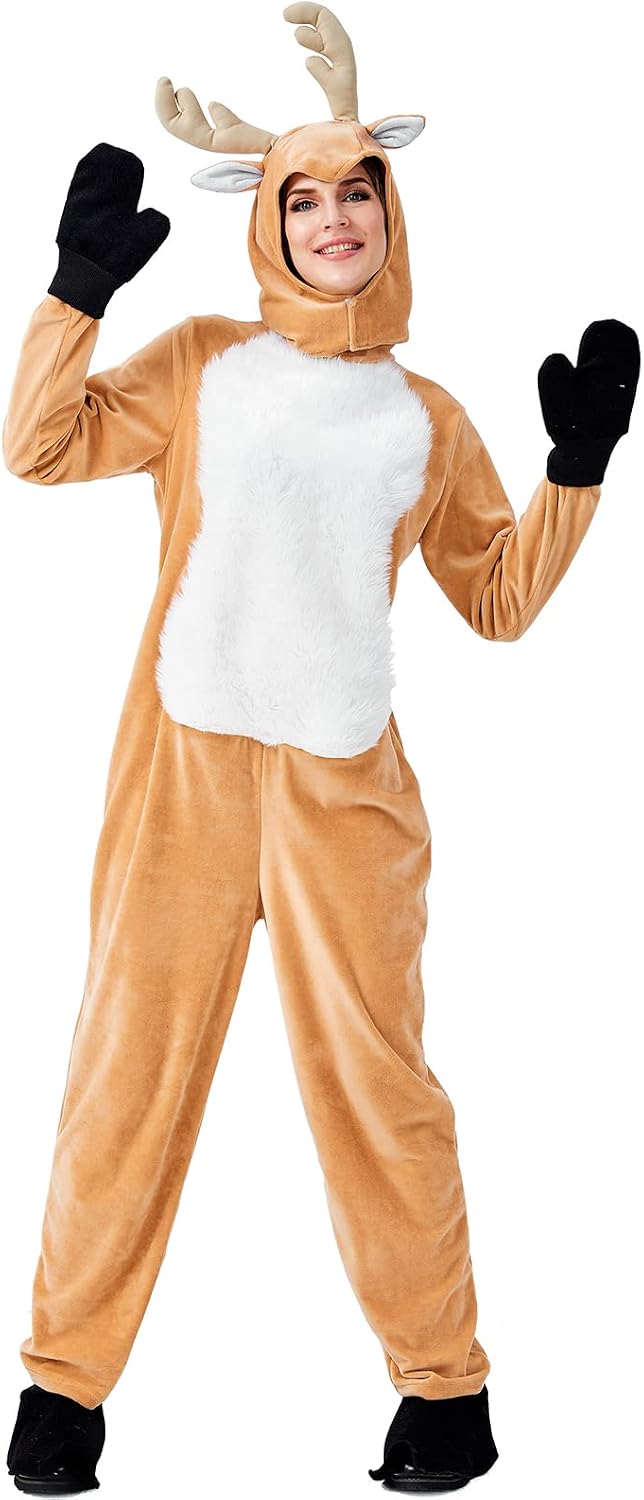 Certified Women Deer Costume Christmas Reindeer — WeirdThingsToBuy weird find