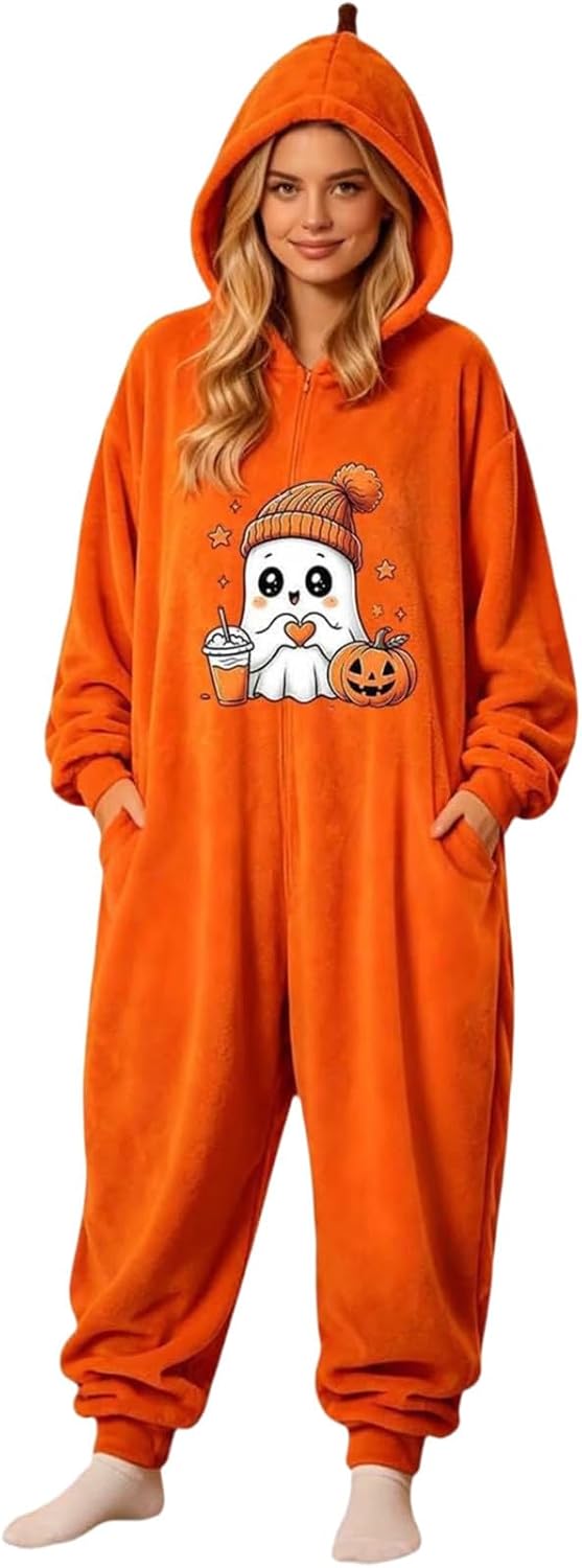 Certified Womens Pumpkin Onesie Flannel Funny — WeirdThingsToBuy weird find