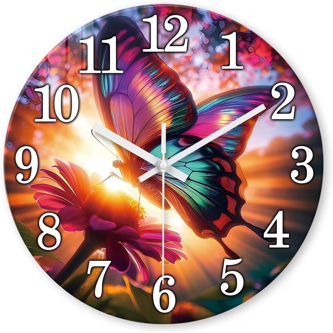 Certified Xfm Beautiful Butterfly Wall Clock — WeirdThingsToBuy weird find