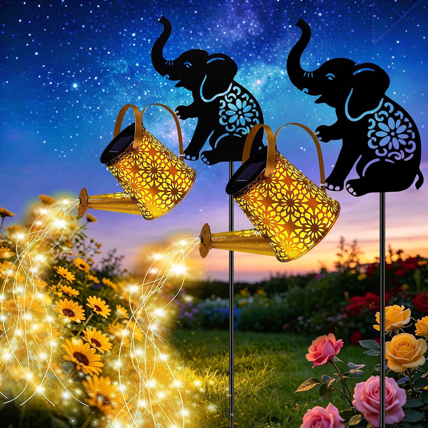 Certified Yulloyello Solar Watering Can Lights — WeirdThingsToBuy weird find