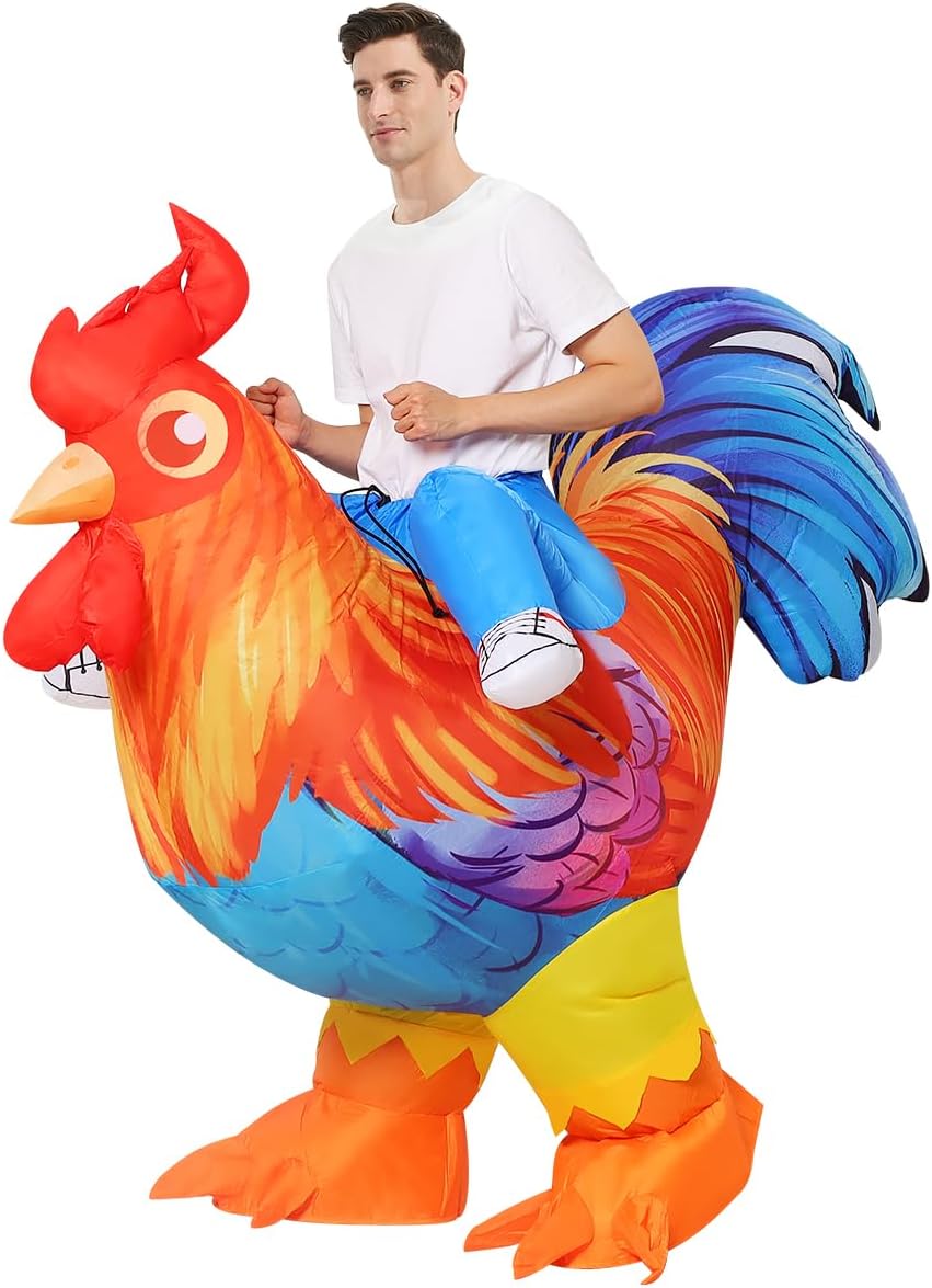 Chicken Costume Adult Ride Energy — WeirdThingsToBuy weird find