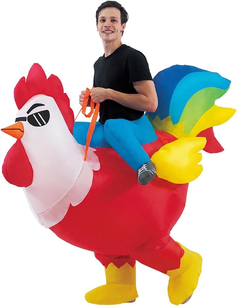 Chicken Inflatable Costume Adult Funny Situation — WeirdThingsToBuy weird find