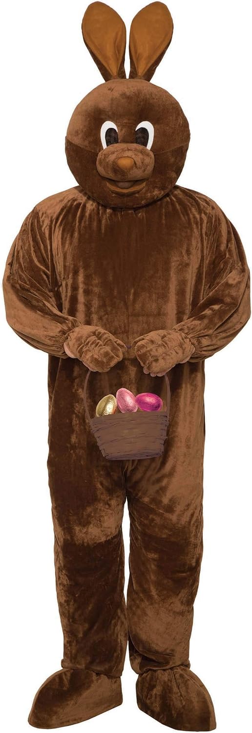 Chocolate Bunny Mascot Costume Adults Situation — WeirdThingsToBuy weird find