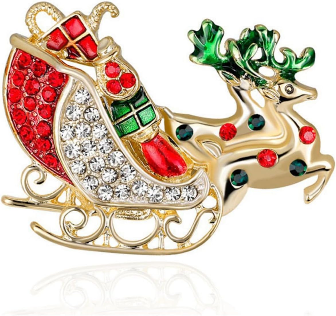 Christmas Brooch Women Rhinestone Crystal Energy — WeirdThingsToBuy weird find