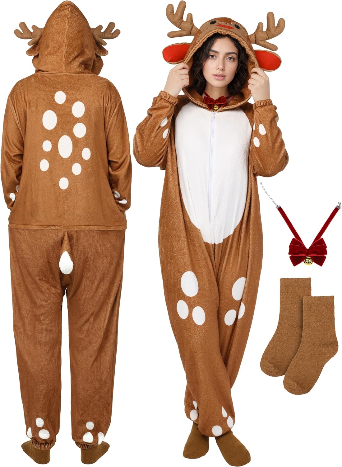Christmas Reindeer Adult Costume Unisex Energy — WeirdThingsToBuy weird find